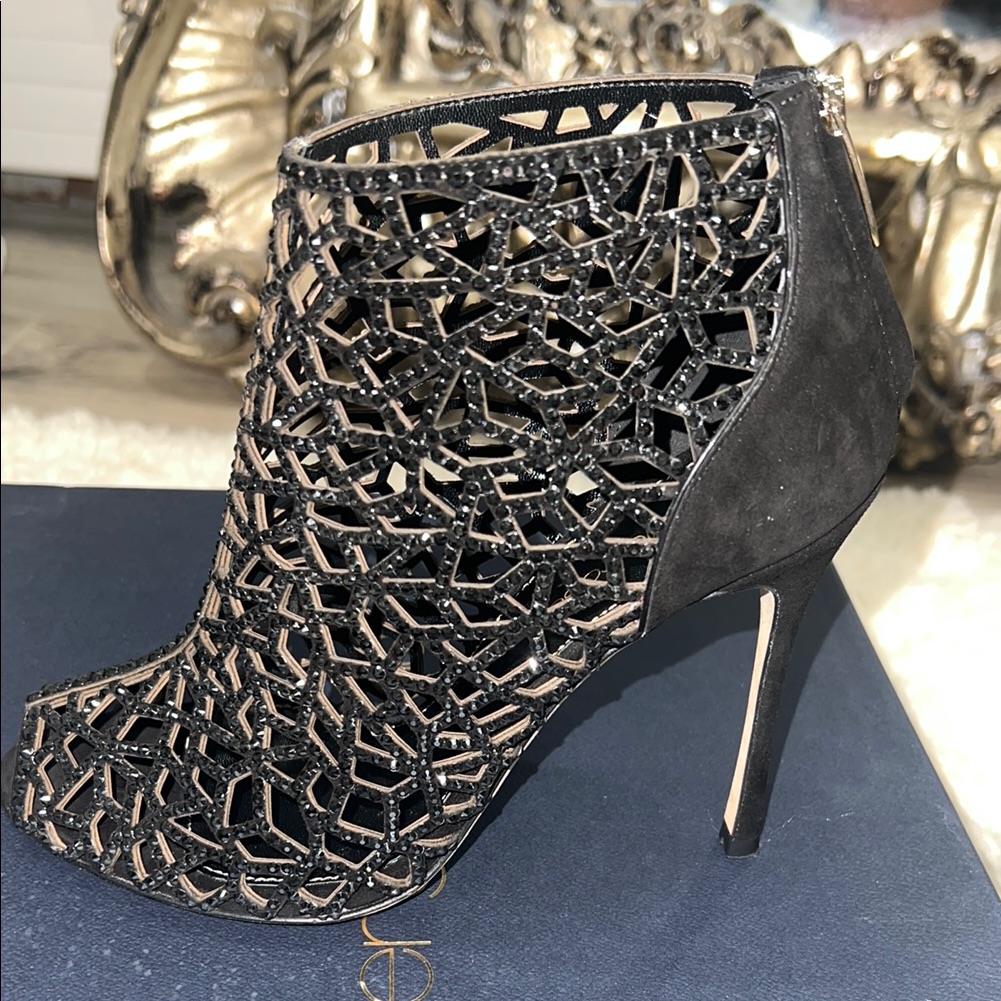 Elegant Black Stiletto Ankle Boots
